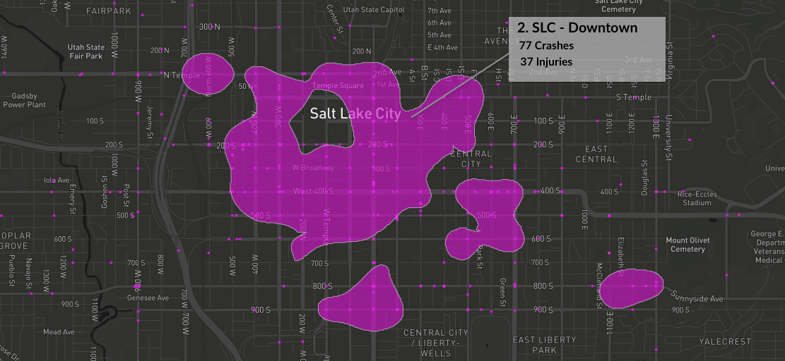 SLC Downtown Dangerous Pedestrian Zone