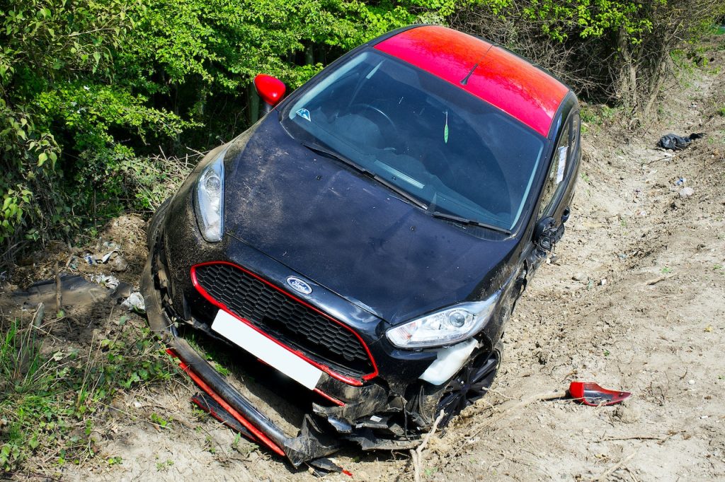 Wrecked car