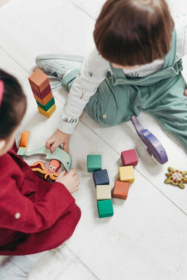 children playing safely at daycare