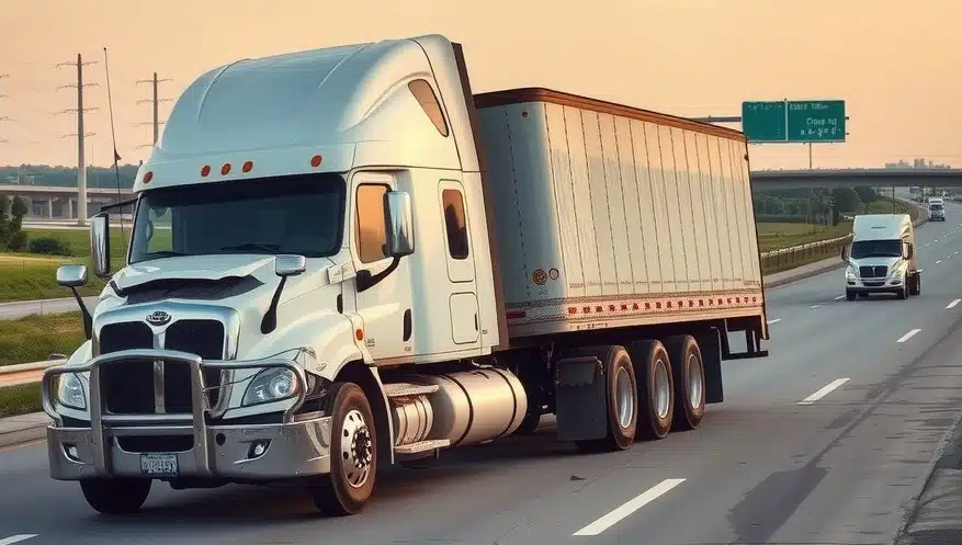 Truck accident on Texas highway