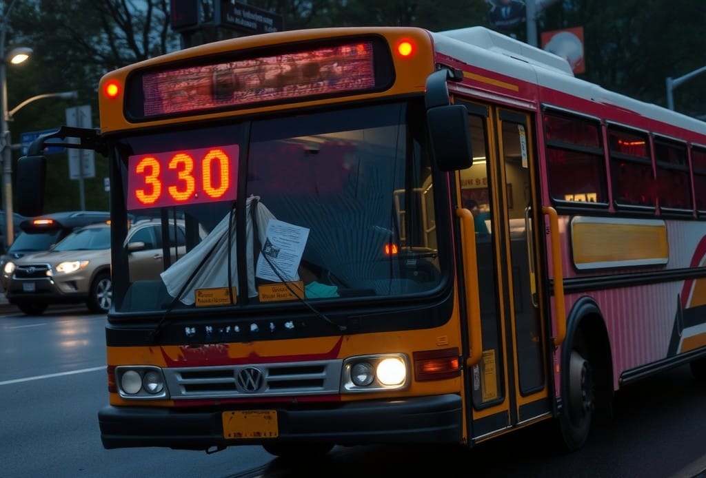 involved in an accident with a commercial bus or a public bus