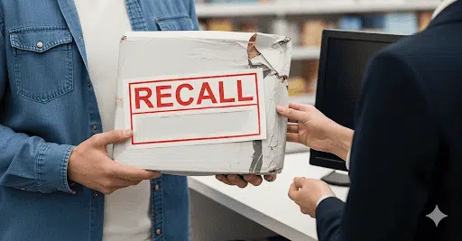 a consumer returning a defective household product